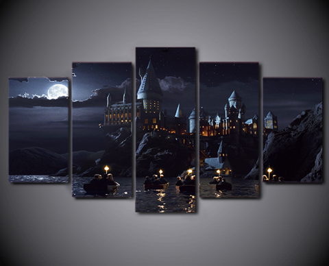 480x388 Harry Potter School Castle Hogwarts Home Office Decor Wall - Hogwarts Painting