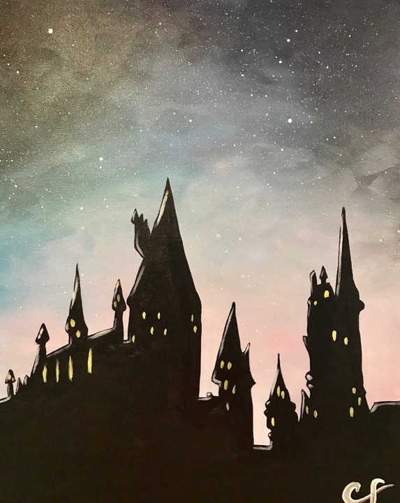 573x720 Hogwarts Painting Amp Harry Potter Trivia Night! Greenville, Sc - Hogwarts Painting