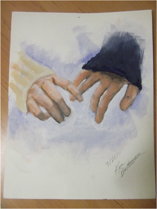 511x680 Holding Hands Acrylic Paint - Holding Hands Painting