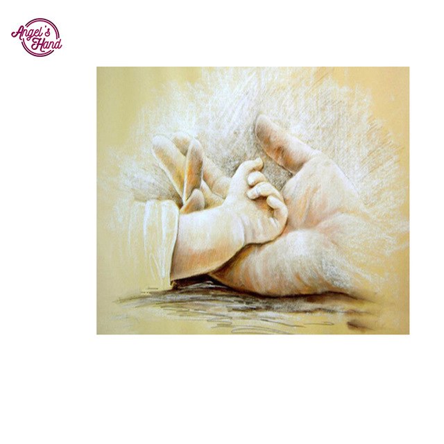 640x640 5d Diy Diamond Painting Cross Stitch Picture Rhinestones Holding - Holding Hands Painting