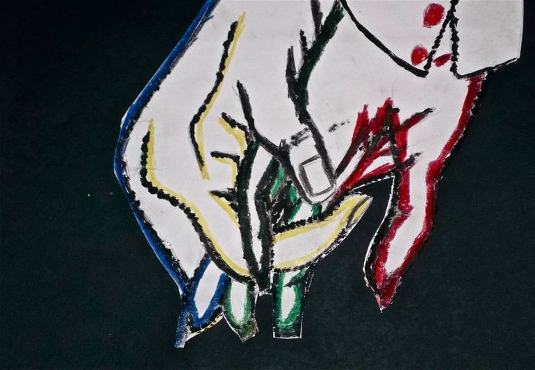 770x533 Saatchi Art World Holding Hands Painting By Christina Varghese - Holding Hands Painting