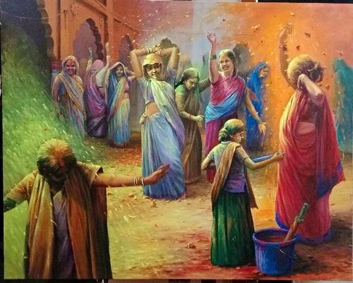 500x401 Holi - Holi Painting