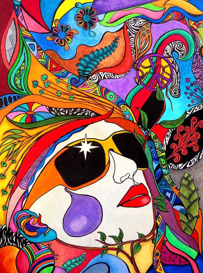 670x900 Holi Festival Painting By Rebeca Rambal - Holi Painting