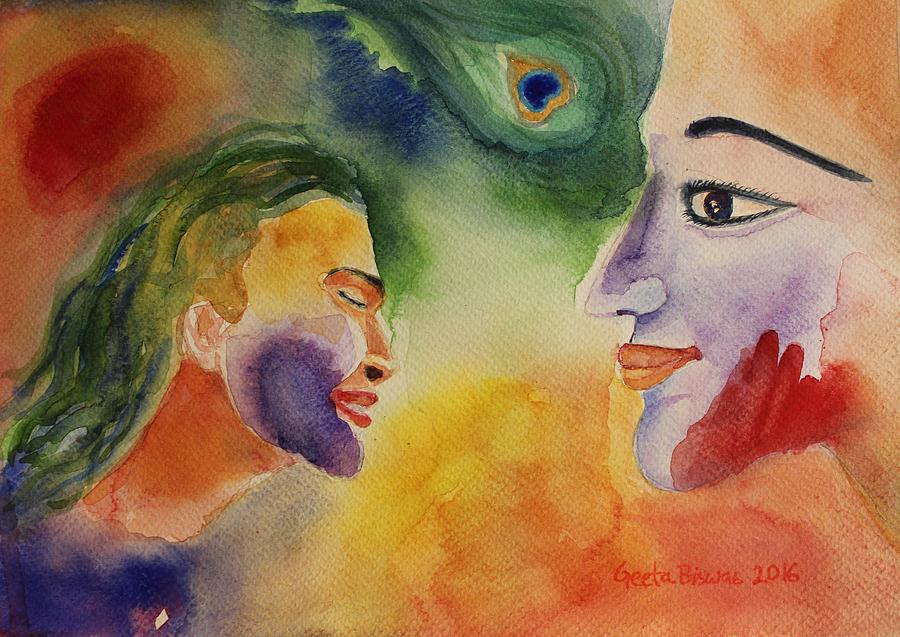 900x637 Holi The Festival Of Colors Painting By Geeta Biswas - Holi Painting