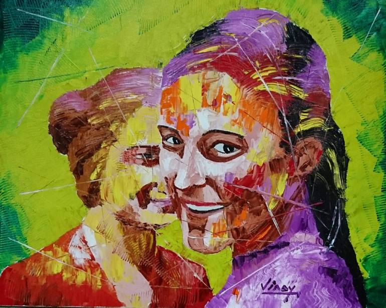 770x615 Saatchi Art Holi Painting By Vinay Babar - Holi Painting