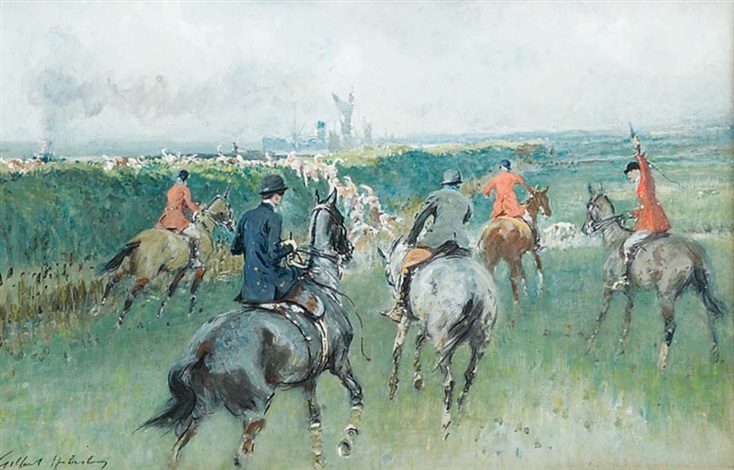 734x470 Essex Farmers Hunt By Gilbert Holiday On Artnet - Holiday In Essex Painting