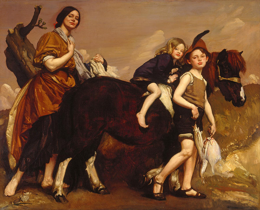 900x727 Holiday In Essex Painting By George Washington Lambert - Holiday In Essex Painting