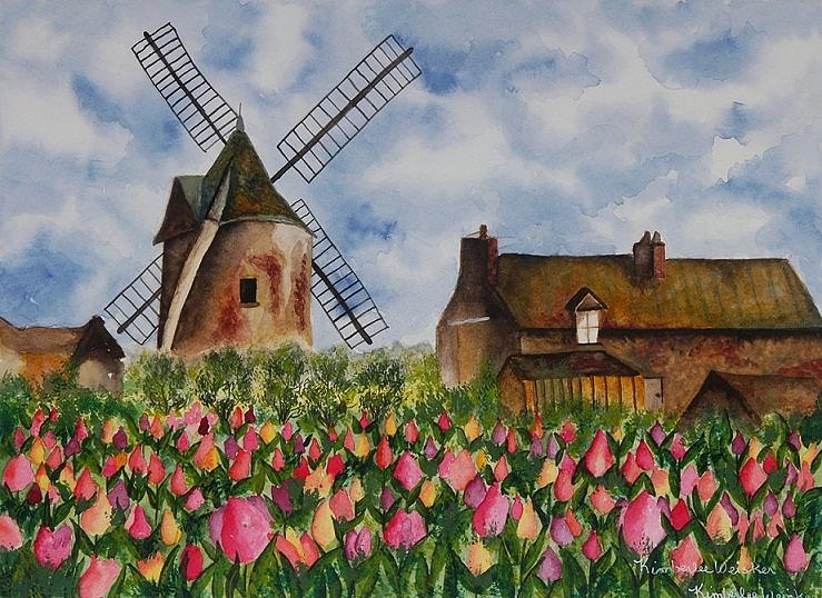 739x538 Springtime In Holland Painting By Kimberlee Weisker - Holland Painting