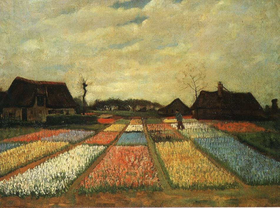 952x706 Vincent Van Gogh Flower Beds In Holland Painting Best Paintings - Holland Painting