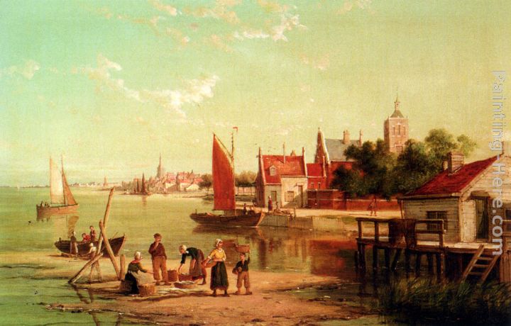 720x460 William Raymond Dommersen On The River Amstel, Amsterdam, Holland - Holland Painting