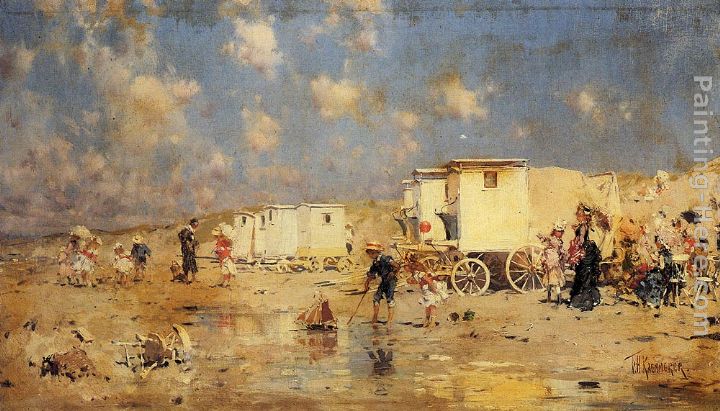 720x411 Frederick Hendrik Kaemmerer The Beach At Scheveningen, Holland - Holland Painting