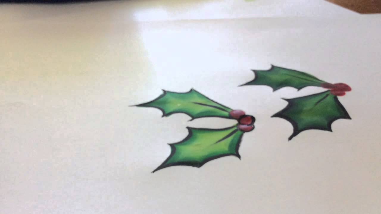 1280x720 Face Painting Christmas Holly - Holly Painting