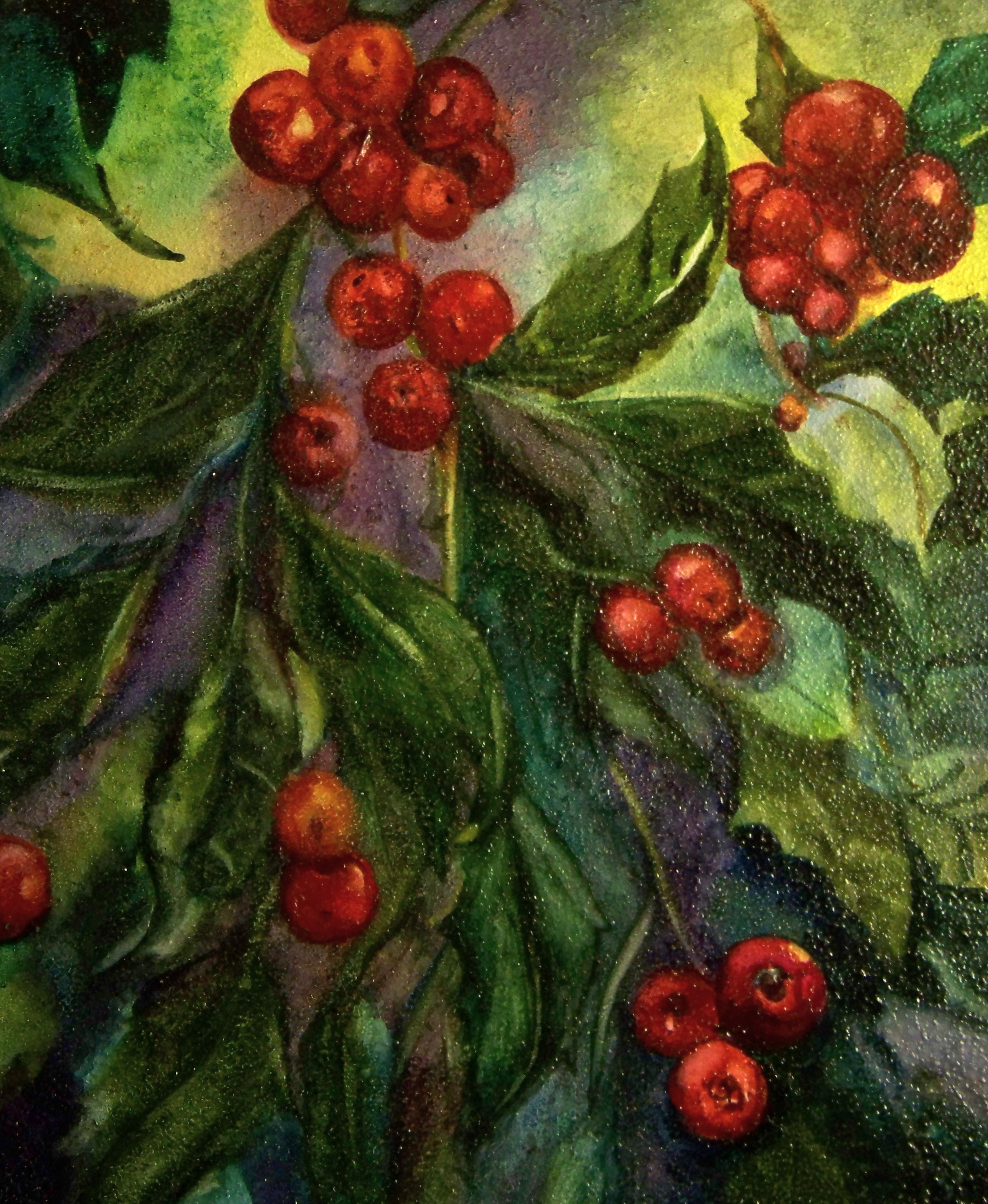 2124x2587 Holly, A Christmas Season Plant A Painting A Day - Holly Painting
