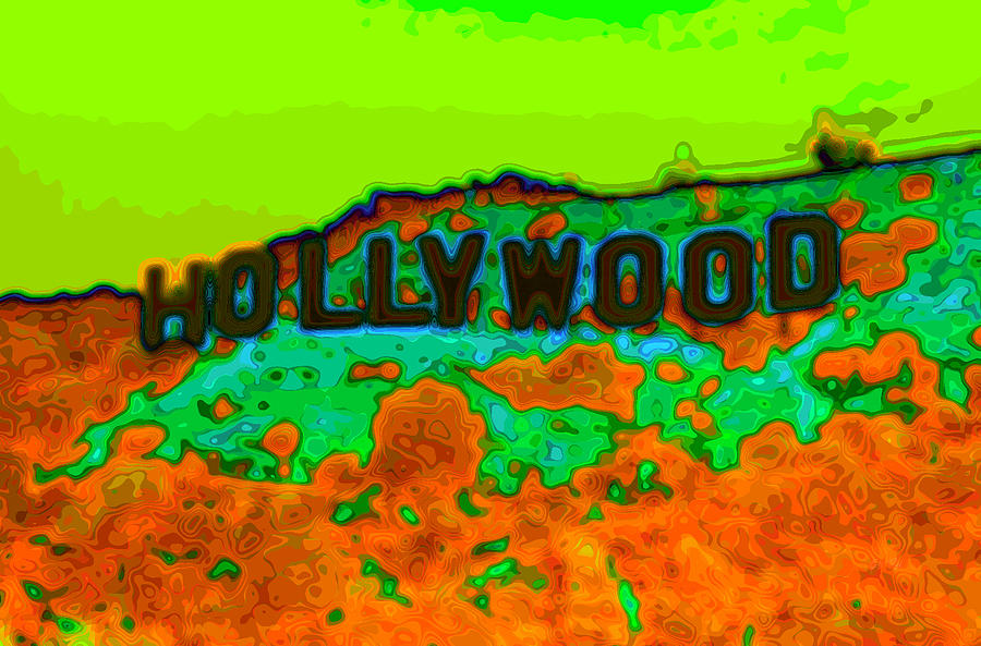 900x593 Hollywood Sign Pop Art Painting By Eti Reid - Hollywood Sign Painting
