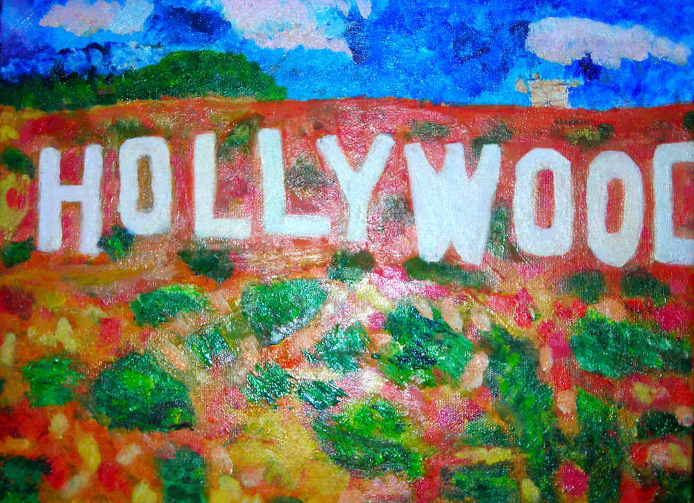 1000x725 Paintings Paige Brott - Hollywood Sign Painting