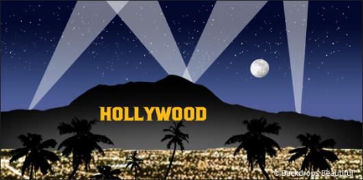 530x263 Backdrops Beautiful Hand Painted Scenic Backdrop Rentals And Sales - Hollywood Sign Painting