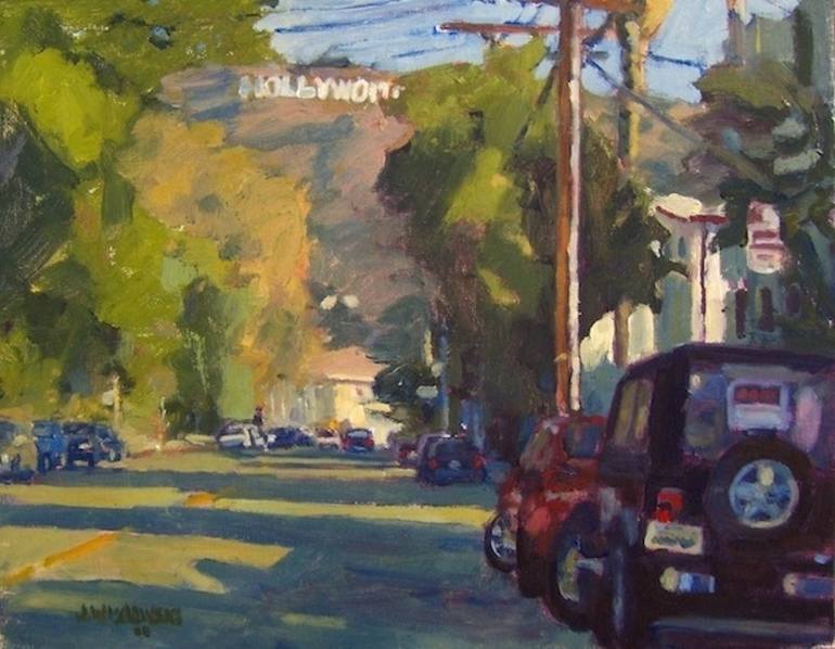 770x598 Saatchi Art Hollywood Sign Summer Painting By James Wisnowski - Hollywood Sign Painting