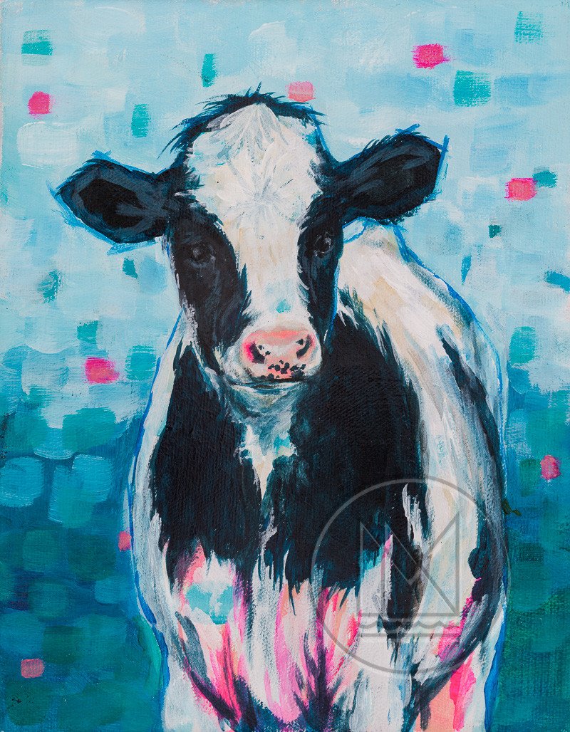 800x1028 Holstein Cow Painting Mississippinorth - Holstein Cow Painting