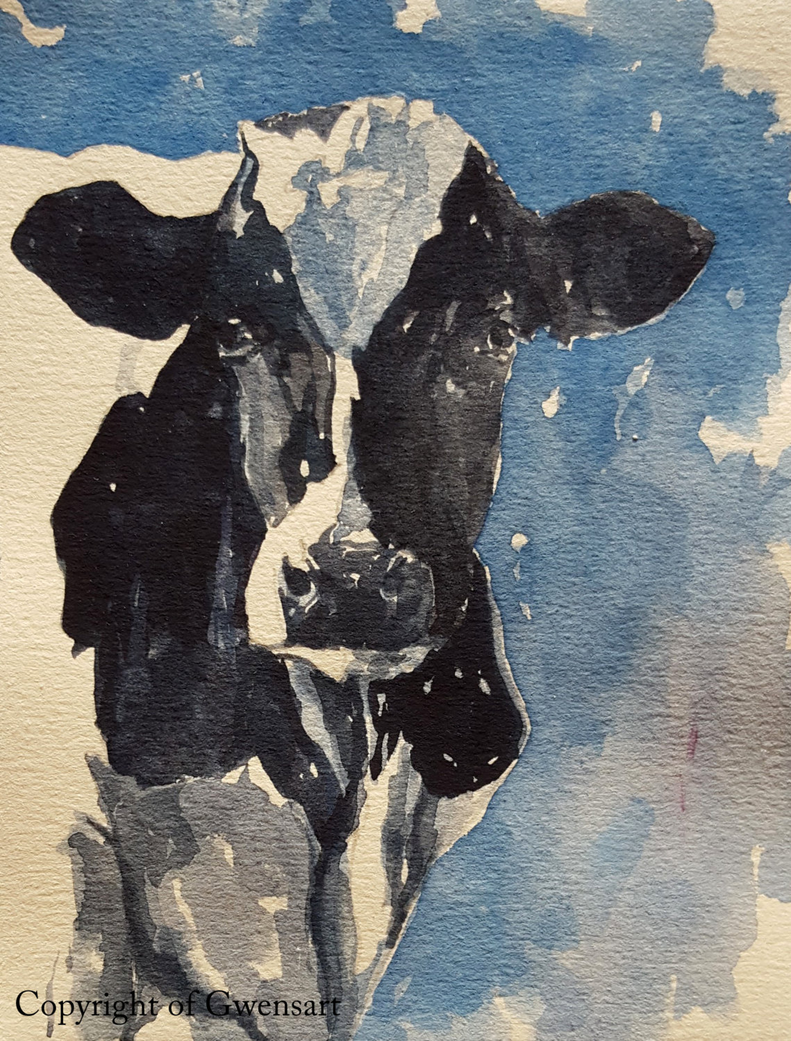 1139x1500 Holstein Cow Print Holstein Art 8.5 X 11 Paper Cow Painting - Holstein Cow Painting