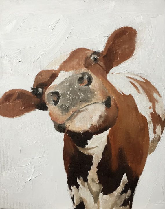 570x724 The 631 Best Paintings Of Cows Images On Artist - Holstein Cow Painting