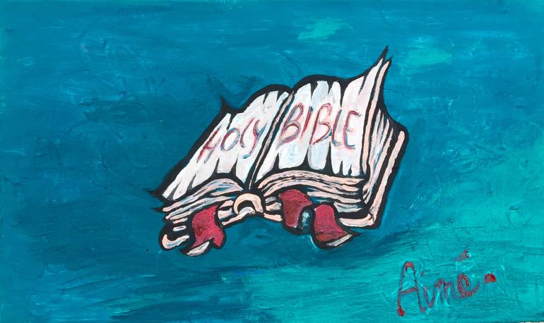 770x458 Saatchi Art Holy Bible Painting By Helene - Holy Bible Painting