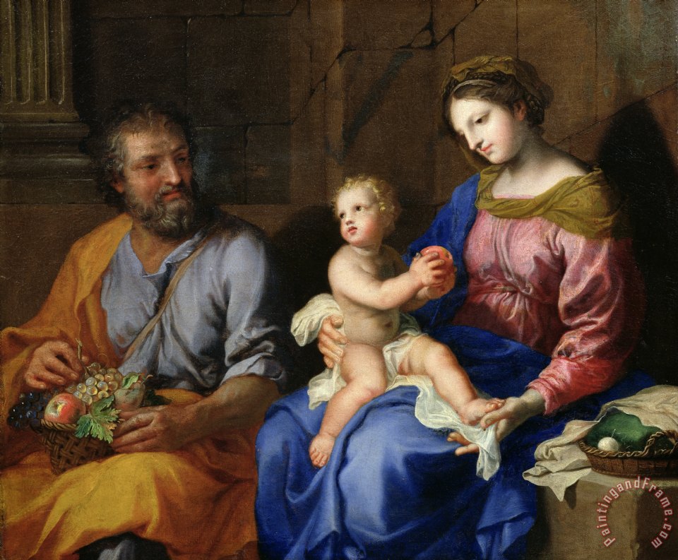 960x793 Jacques Stella The Holy Family Painting - Holy Family Painting