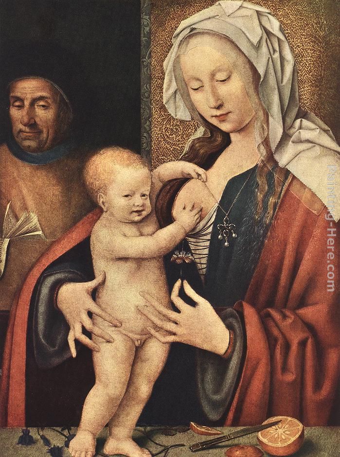 699x940 Joos Van Cleve The Holy Family Painting Anysize 50% Off - Holy Family Painting