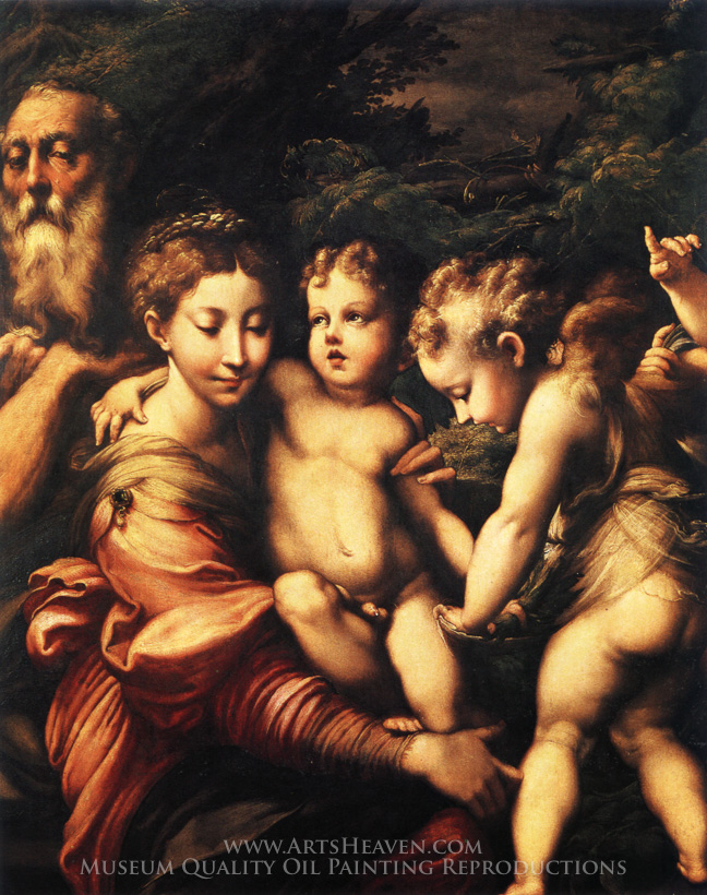 648x820 Reproduction Painting Parmigianino The Holy Family, Hand Painted - Holy Family Painting