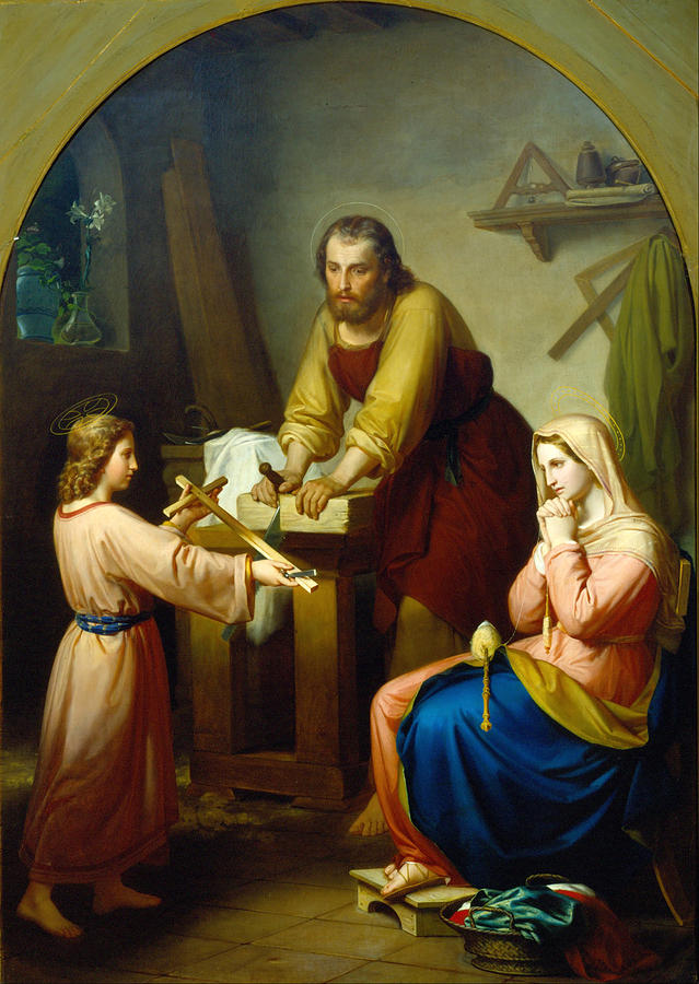 639x900 The Holy Family Painting By Rafael Flores - Holy Family Painting