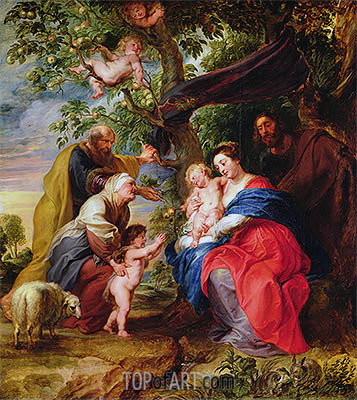 357x400 The Holy Family Under An Apple Tree Rubens Painting - Holy Family Painting