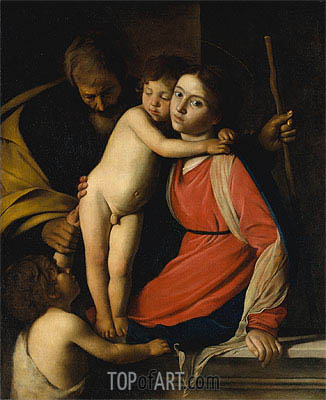 326x400 The Holy Family With The Infant Saint John The Baptist - Holy Family Painting