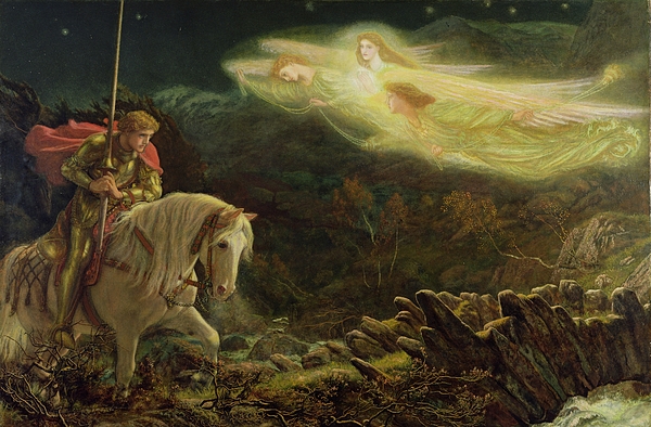 600x394 Quest For The Holy Grail Painting By Arthur Hughes - Holy Grail Painting