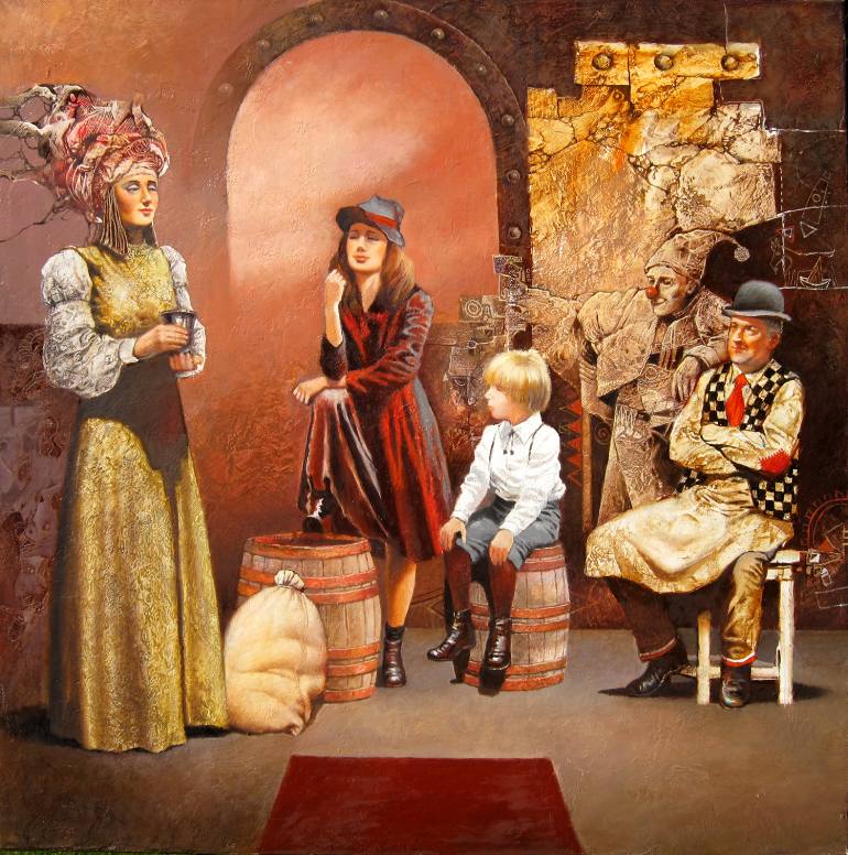 770x776 Saatchi Art The Legend Of The Holy Grail Painting By Sandor Slajf - Holy Grail Painting
