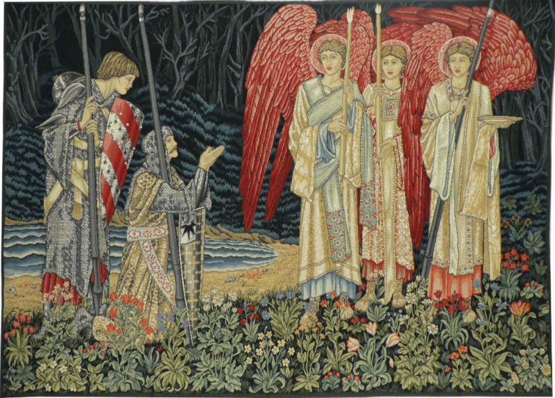 800x573 Vision Of The Holy Grail Tapestry, Left - Holy Grail Painting