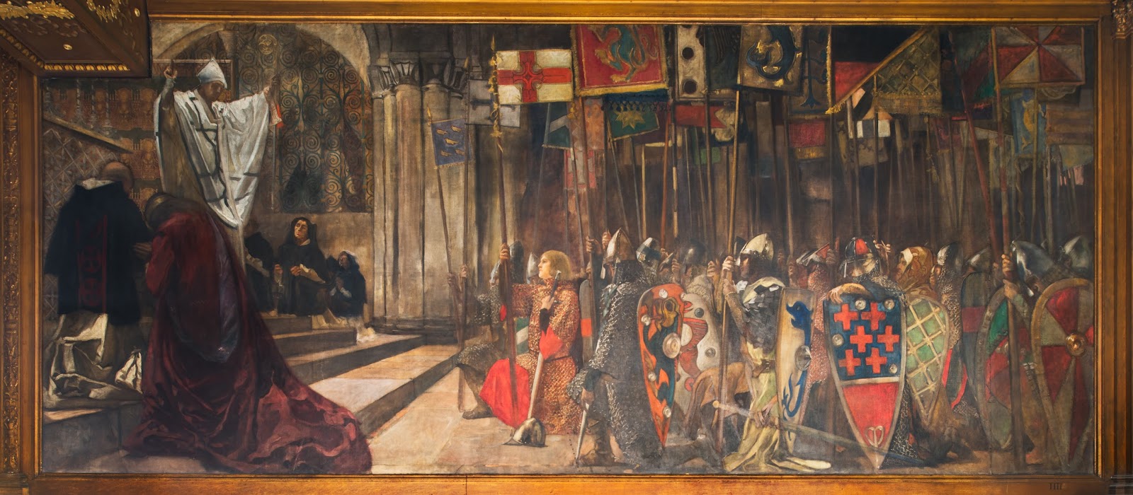 1600x700 Edwin Austin Abbey The Quest For The Holy Grail, Part 4 - Holy Grail Painting