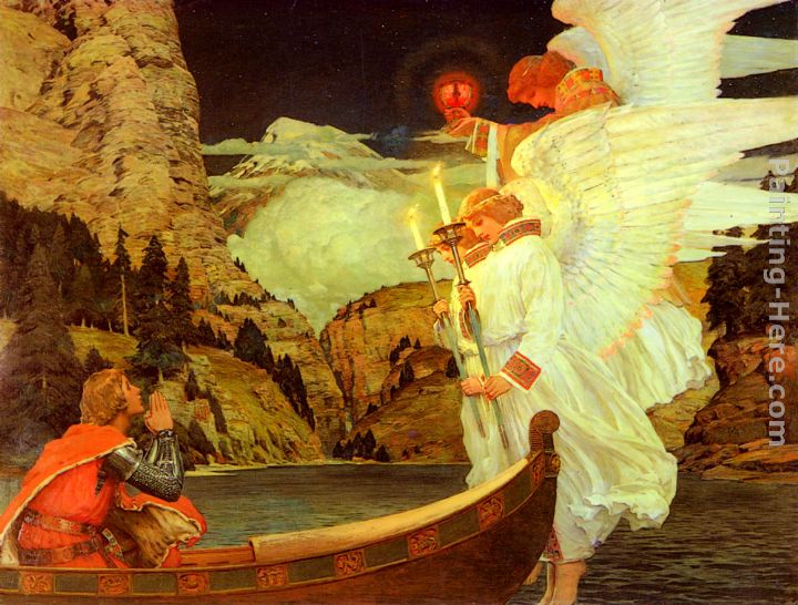 720x546 Frederick Judd Waugh The Knight Of The Holy Grail Painting Anysize - Holy Grail Painting