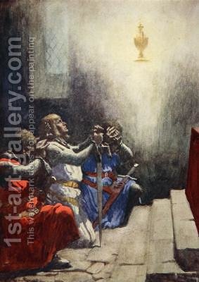 283x400 Galahad Alone Could See The Perfect Beauty Of The Holy Grail 1925 - Holy Grail Painting