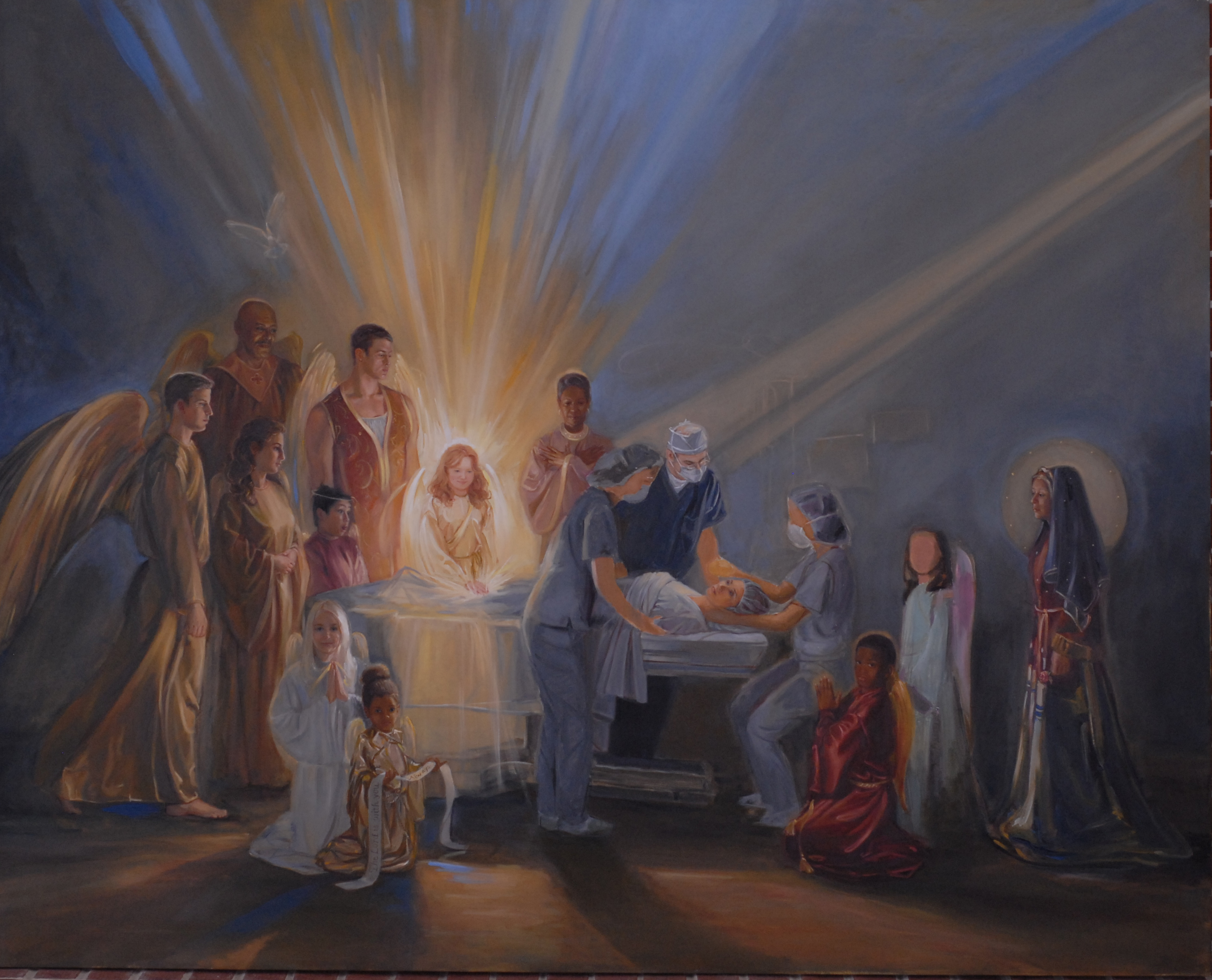 2968x2400 Holy Spirit The Angel Painting - Holy Painting