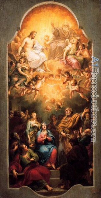 336x656 Descent The Holy Spirit Oil Painting Reproductions, Descent - Holy Painting