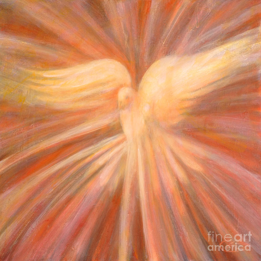 900x900 Holy Spirit Appearing As A Dove Painting By Kip Decker - Holy Spirit Painting