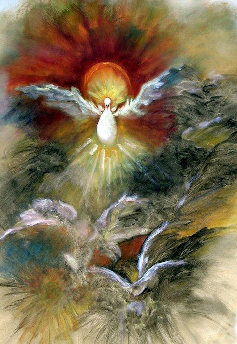 482x700 Holy Spirit Print Poster, Angels, Angel Wings Wall Art, Wall Decor - Holy Spirit Painting