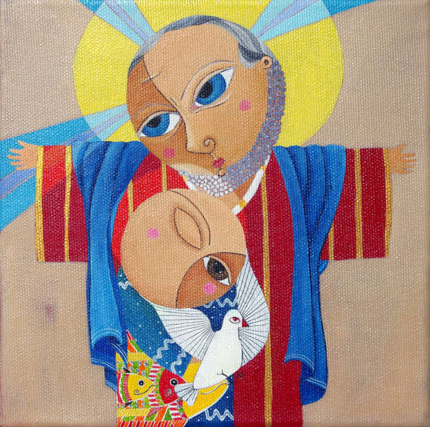 620x617 Holy Trinity - Holy Trinity Modern Painting