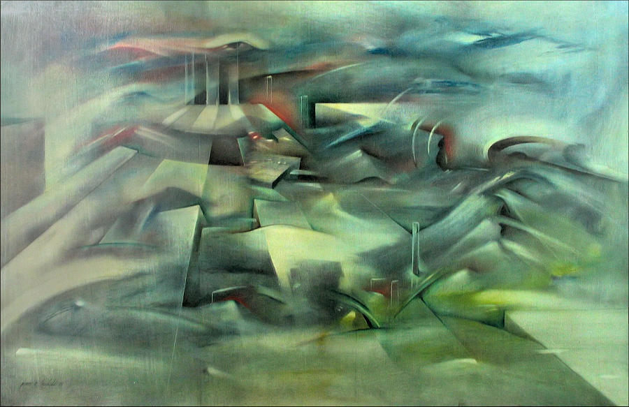 900x583 Holy Trinity 1991 Painting By Glenn Bautista - Holy Trinity Modern Painting