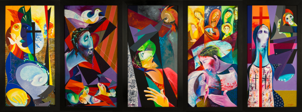 1024x381 Praying The Stations Of The Cross Holy Trinity Catholic Church - Holy Trinity Modern Painting