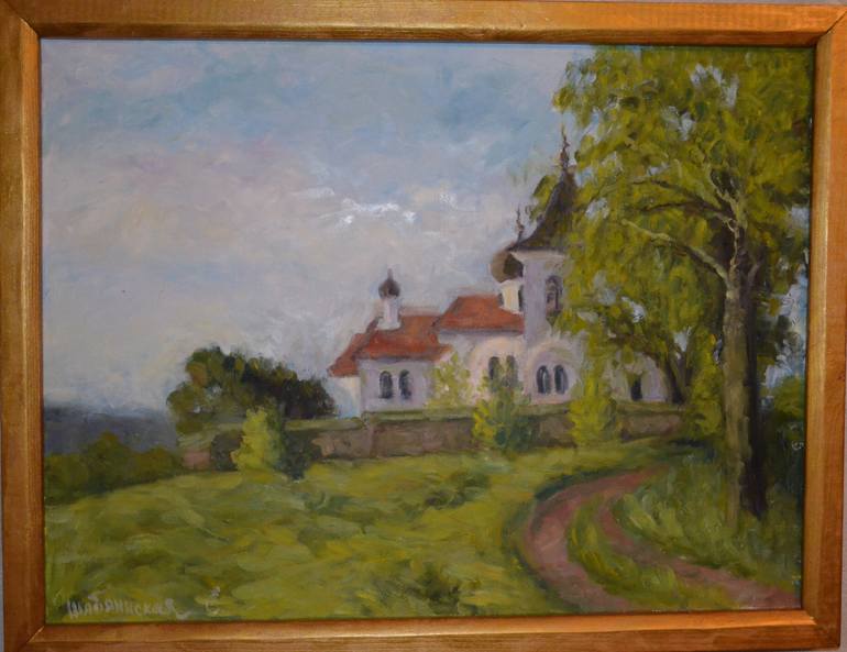 770x593 Saatchi Art Church Of The Holy Trinity Painting By Ekaterina - Holy Trinity Modern Painting