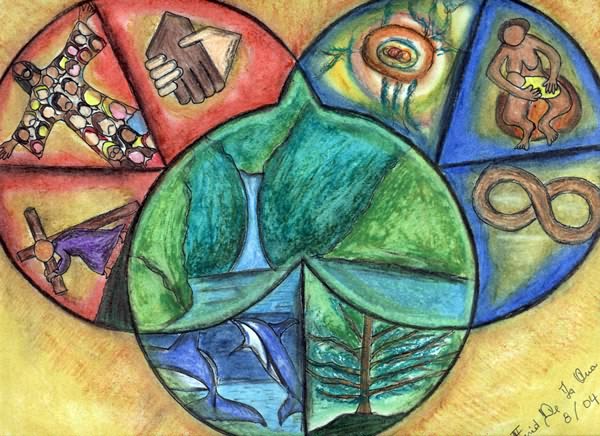 600x436 Trinitarian Art - Holy Trinity Modern Painting