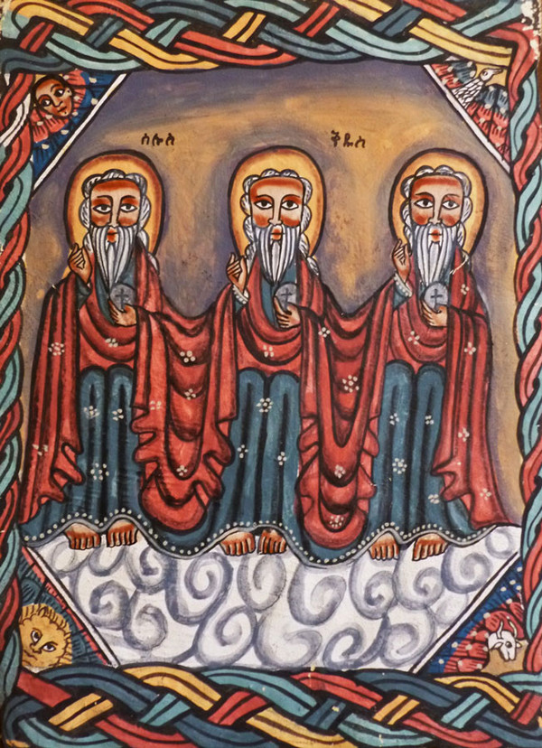 600x828 Ethiopian Icons Sacred Art Pilgrim Collection Schools Of Art - Holy Trinity Modern Painting