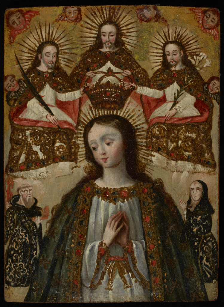 749x1024 The Virgin Crowned By The Holy Trinity - Holy Trinity Painting