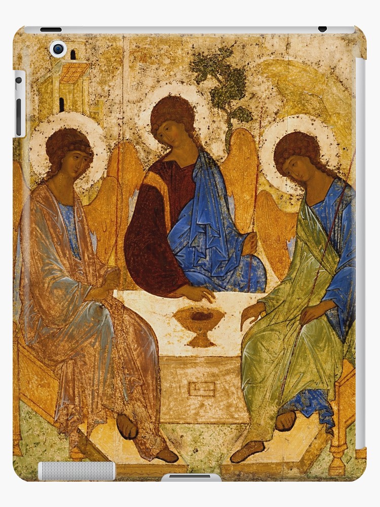 750x1000 Holy Trinity Painting Rublev Trinity Print Icon Christian - Holy Trinity Painting