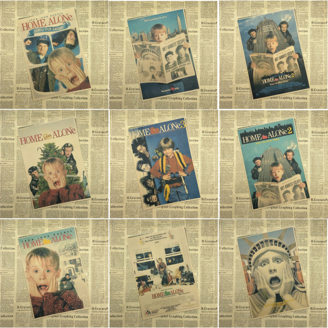 640x640 Home Alone Movie Poster Creative Personality Retro Modern Fashion - Home Alone Painting